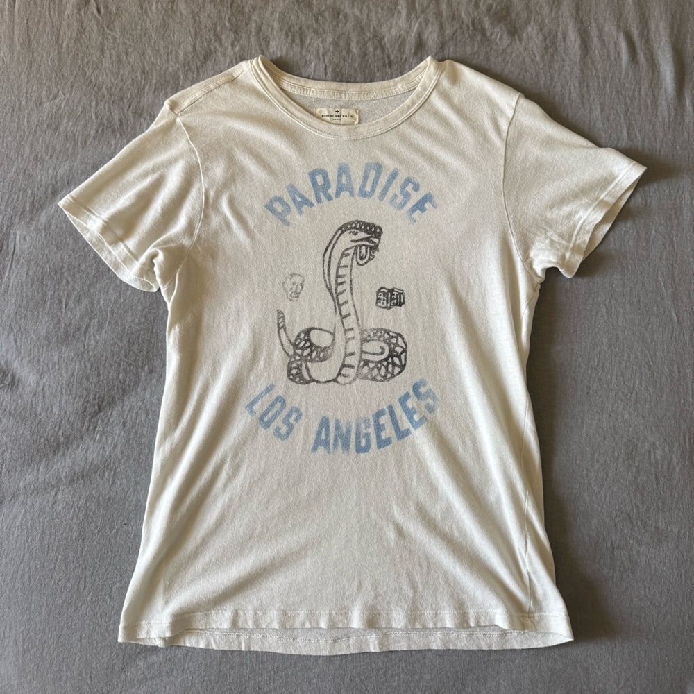 Imogene and Willie Paradise Los Angeles Snake Cotton Cotton Knit Shirt - Small